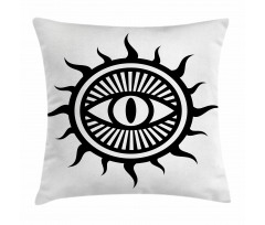 Occult Eye in Sun Pillow Cover