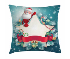 Santa Star Snowflake Pillow Cover