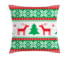 Holiday Season Deer Pillow Cover