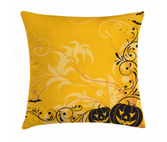 Pumpkins Bats Halloween Pillow Cover