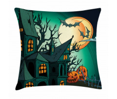 Halloween Haunted Castle Pillow Cover