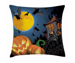 Moon Pumpkin Pillow Cover