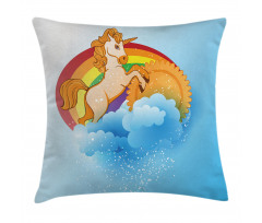 Cartoon Kids Rainbow Pillow Cover