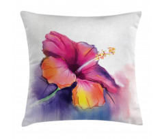 Hibiscus Flower Pastel Pillow Cover