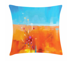 Flowers in Meadow Pillow Cover