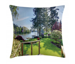 Backyard Garden Spring Pillow Cover