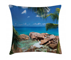 Palm Tree Coastline Pillow Cover