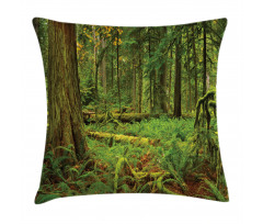 Woodland Bushes Moss Pillow Cover
