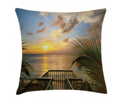 Palms Sunset Scenery Pillow Cover