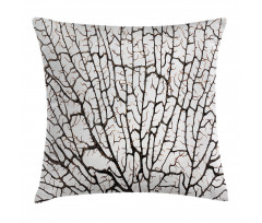 Cracked Branch Brown Pillow Cover