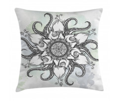 Drawn Mandala Flower Pillow Cover