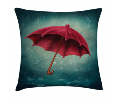 Retro Autumn Umbrella Pillow Cover