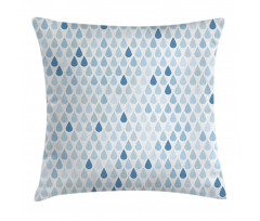 Raindrops White Navy Pillow Cover