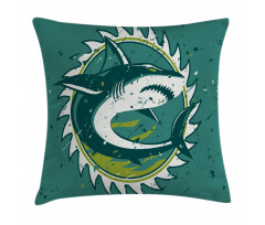 Shark Hunter Marine Art Pillow Cover