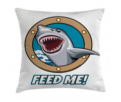 Feed Me Words Shark Pillow Cover