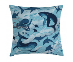 Dolphins Octopus Starfish Pillow Cover