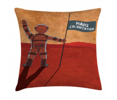 Mars Colonization Space Pillow Cover