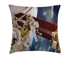 Space Station Planet Pillow Cover