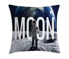 Miniature Astronaut Space Pillow Cover