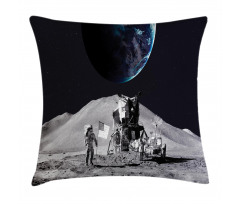 Moon Outer Space Pillow Cover