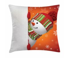 Funny Snowman Santa Pillow Cover