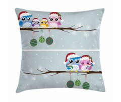 Christmas Family on Tree Pillow Cover