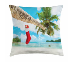 Beach Xmas Stockings Pillow Cover
