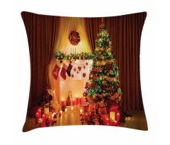Tree Festive Presents Pillow Cover
