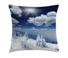 Snow Covered Trees Pillow Cover