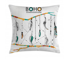 Retro Feathers Pillow Cover