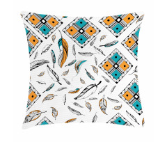 Tribal Bohemian Feather Pillow Cover