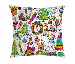 New Year Candies Pillow Cover