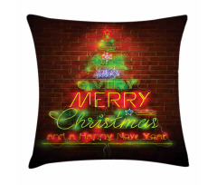 Happy New Year Neon Pillow Cover