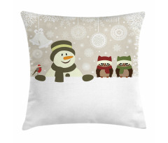 Snowflake Winter Day Pillow Cover