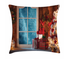 Frozen Snowy House Pillow Cover