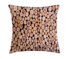 Wooden Lumber Tree Logs Pillow Cover