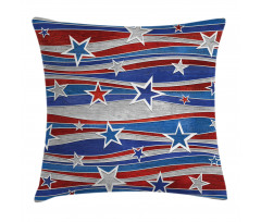 Abstract USA Flag Pillow Cover