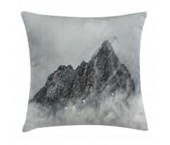 Foggy Mountain Peak Pillow Cover