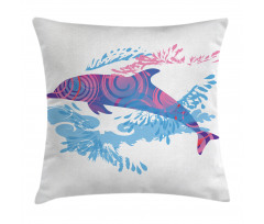 Cartoon Jumping Dolphin Pillow Cover