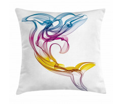 Aquatic Dolphin Pillow Cover