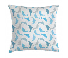 Jumping Dolphin Pillow Cover