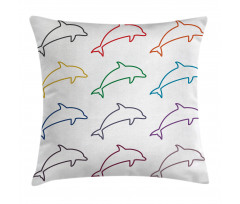 Jumping Dolphins Pillow Cover
