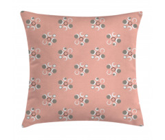 Grunge Circle Flower Art Pillow Cover