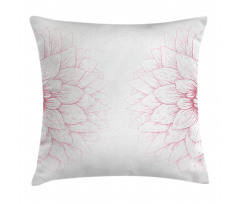 Pink Blossom Flower Pillow Cover