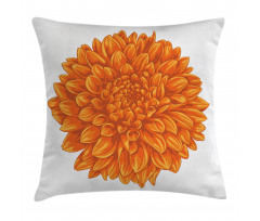 Dahlia Flower Floral Pillow Cover