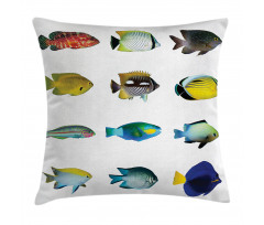 Sea Creatures Nautical Pillow Cover