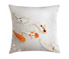 Traditional Spotted Koi Fish Pillow Cover