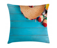 Latin Sombrero Pillow Cover