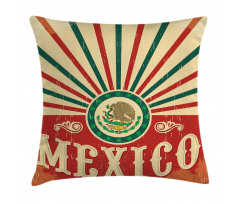 Vintage Poster Effect Pillow Cover