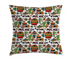 Cartoon Cactus Salsa Pillow Cover